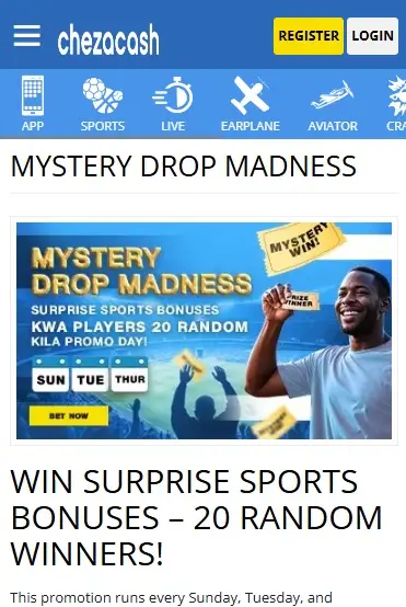 Chezacash Mystery Drop Madness Bonus