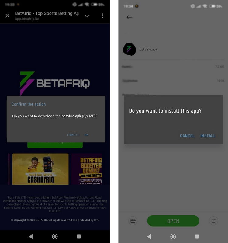 Betafriq download and installing