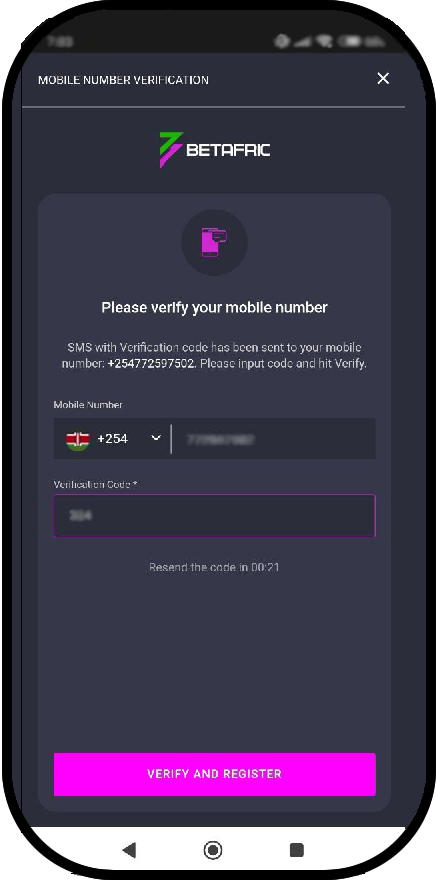 Betafriq verification