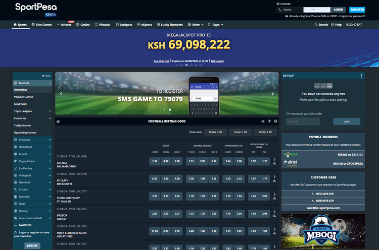 SportPesa site