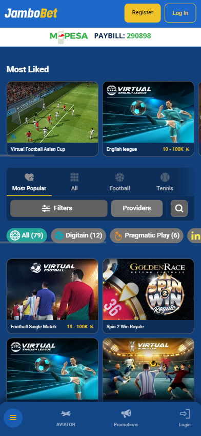 JamboBet virtual sports games