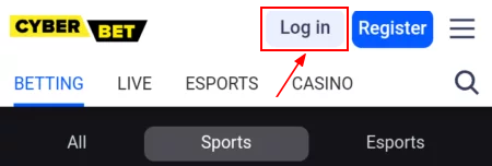 login in cyberbet app