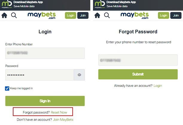 MayBets login