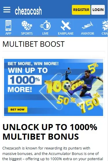 Chezacash Multibet Boost Bonus