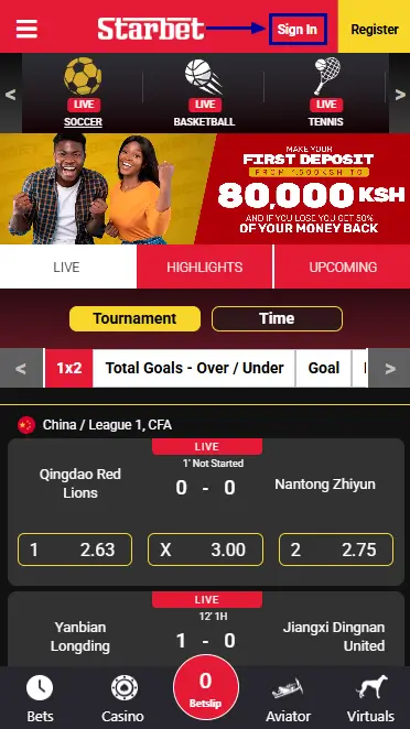 StarBet login