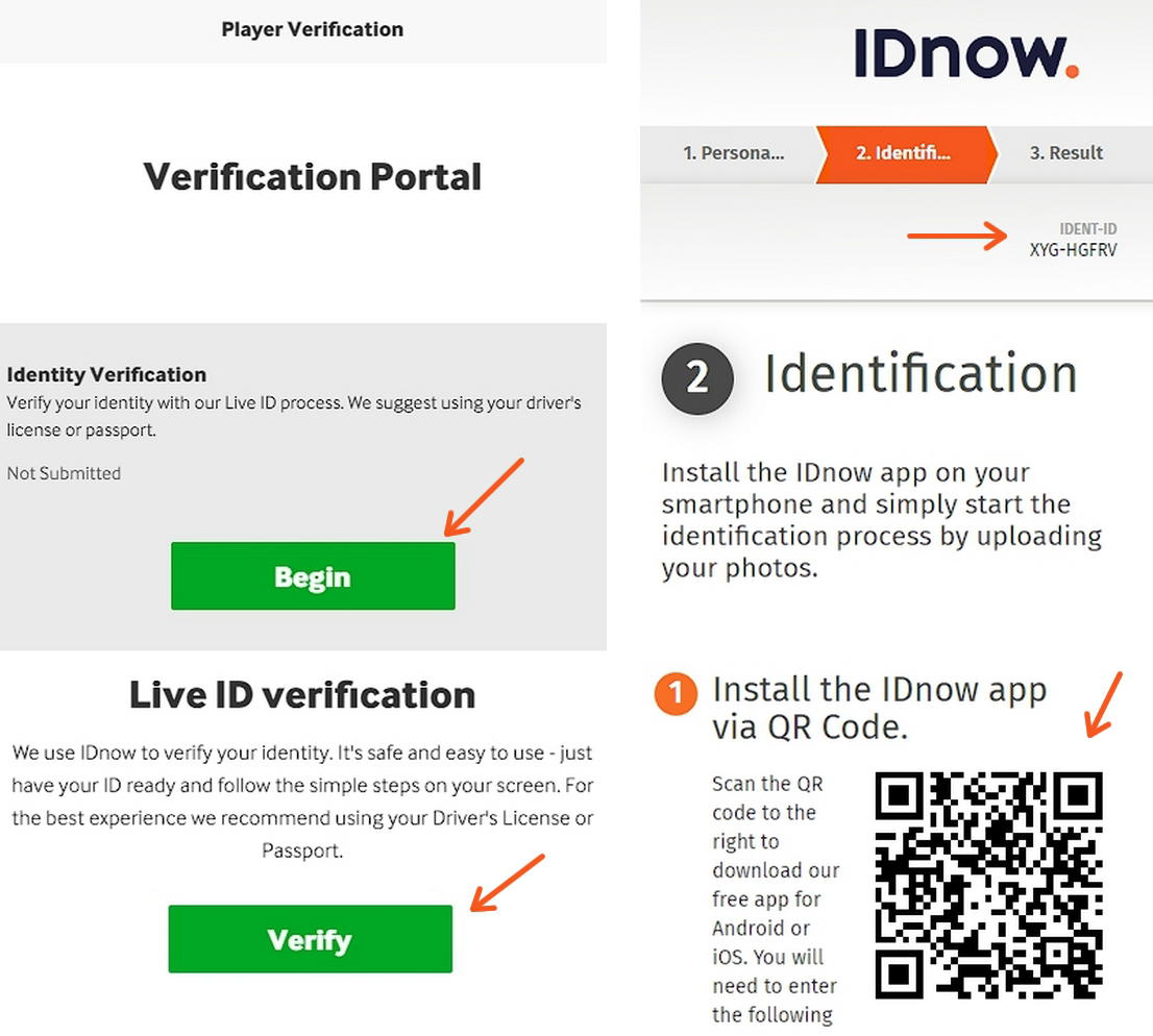 Betway verification pages