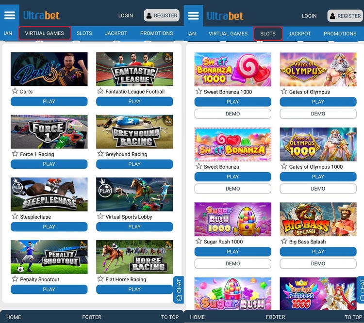 ultrabet casino games