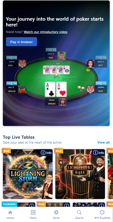 William Hill Vegas app