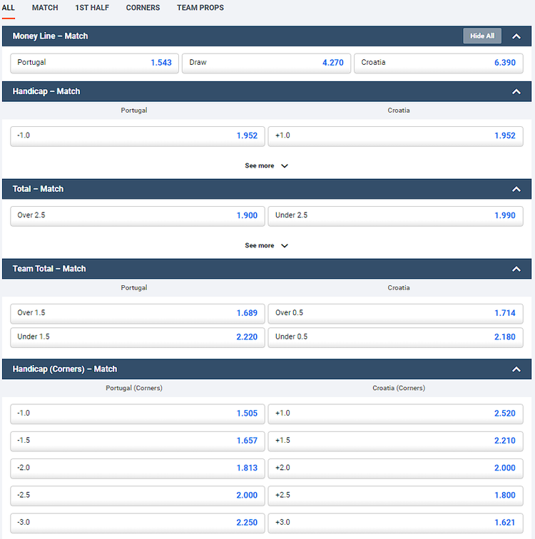 pinnacle betting markets