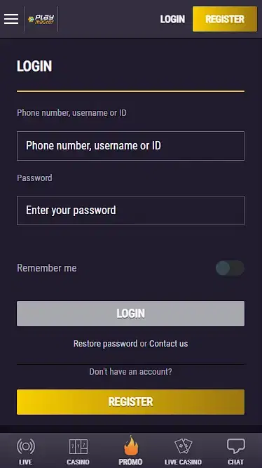 playmaster login