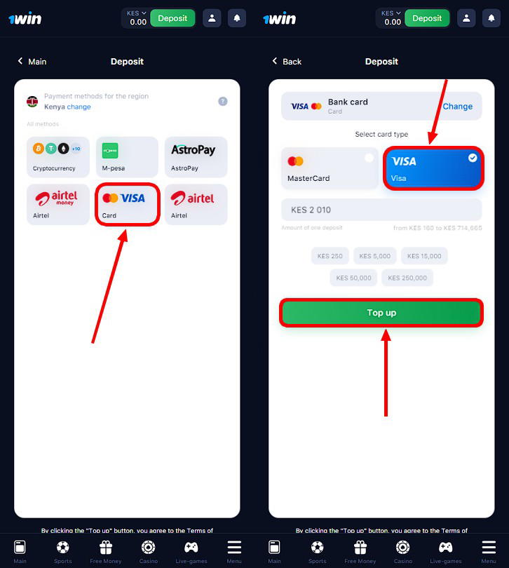 payment via visa at bookmakers platforms 