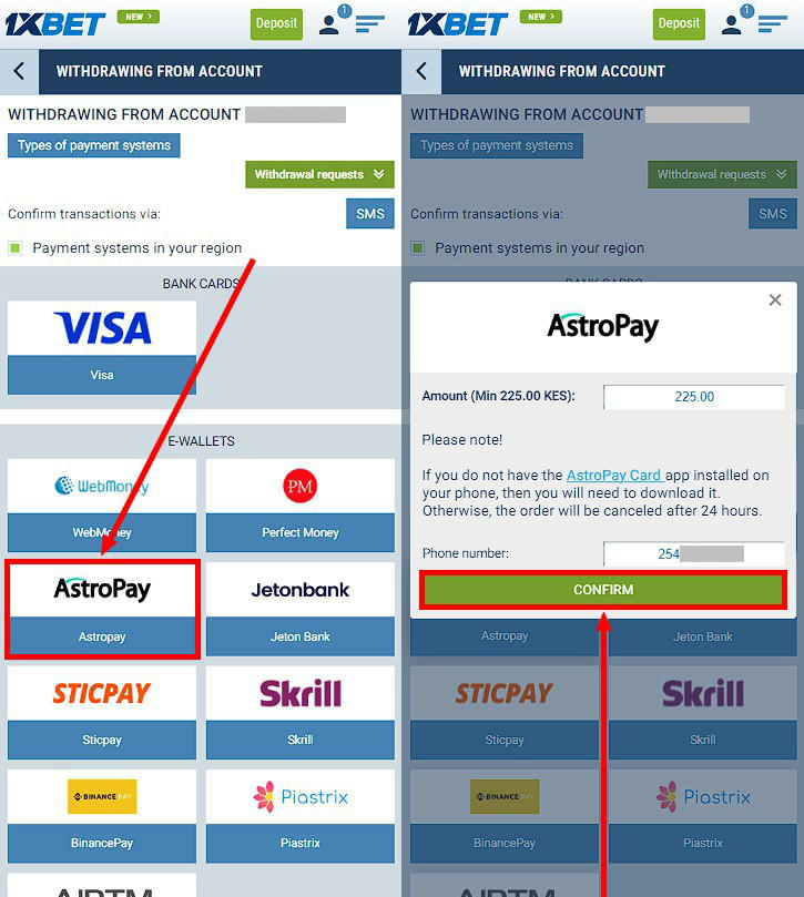 Astropay betting withdrawal