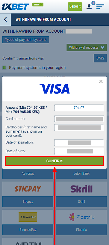 Visa betting sites