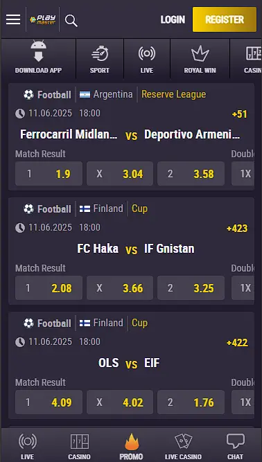 playmaster odds