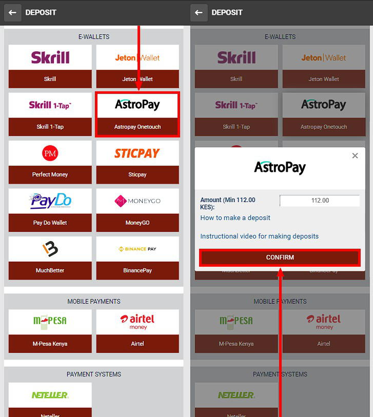 how to pay via astropay
