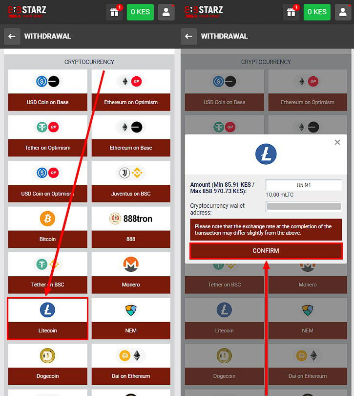 how to withdraw via crypto