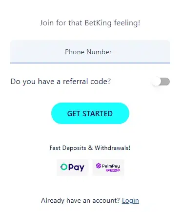 betking registration form