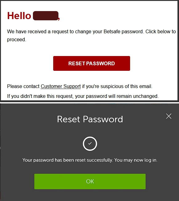 Betsafe forgotten password 2