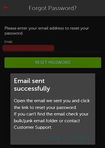 Betsafe forgotten password