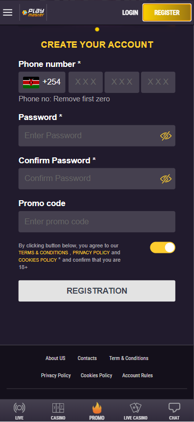 Playmaster Kenya register