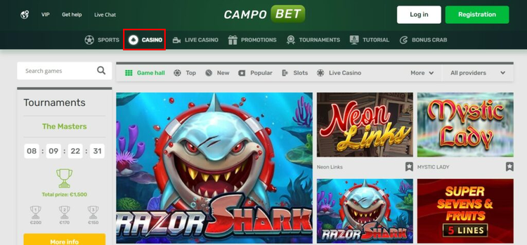 How to play casino on CampoBet?