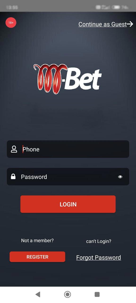 M-Bet app authorization