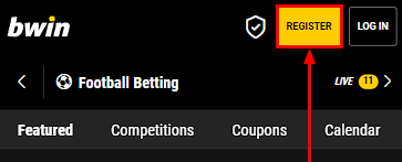 bwin registration in the app