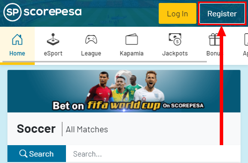 Scorepesa register online