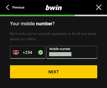 Bwin registration number