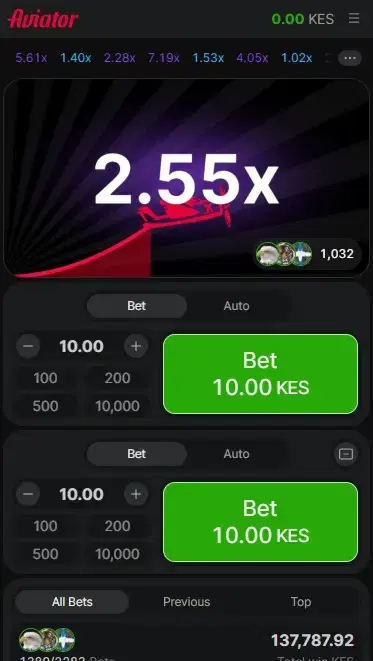 22Bet Aviator online casino game