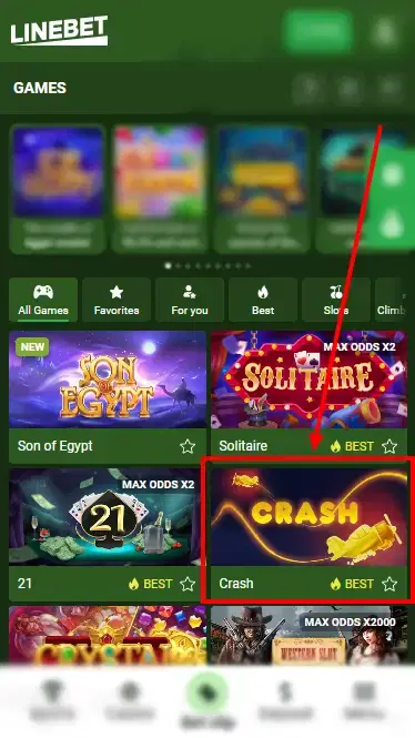 Linebet Aviator Kenya - Crash Game Button