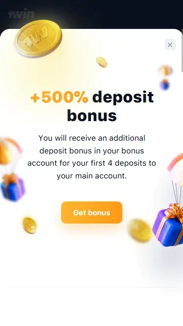 1win Bonus - Welcome Bonus +500% Page