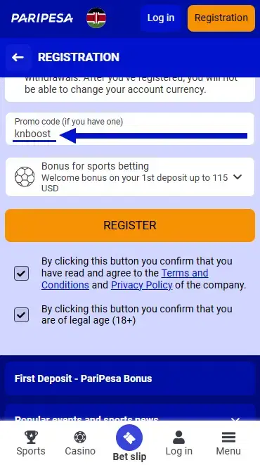 PariPesa sign up bonus Kenya 2025